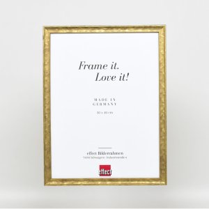Efekt ramki drewnianej profil 2070 szkło antyrefleksyjne 10x10 cm złoty