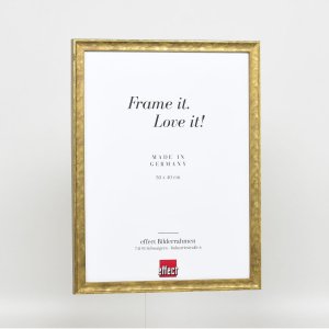 Efekt ramki drewnianej profil 2070 szkło antyrefleksyjne 10x10 cm złoty