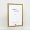 Efekt ramki drewnianej profil 2070 szkło antyrefleksyjne 10x10 cm złoty