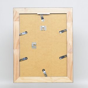 Efekt rama z litego drewna Profil 28 srebrny 10,5x14,8 cm szkło antyrefleksyjne