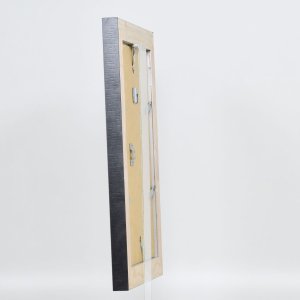 Efekt rama z litego drewna Profil 28 srebrny 10,5x14,8 cm szkło antyrefleksyjne