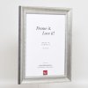 Efekt rama z litego drewna Profil 28 srebrny 10,5x14,8 cm szkło antyrefleksyjne