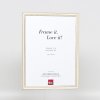 Efekt ramki drewnianej profil 38 biały 13x13 cm szkło antyrefleksyjne