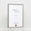 Efekt rama z litego drewna profil 25 szary 14,8x21 cm szkło akrylowe