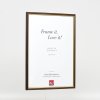 Efekt drewniana rama profil 23 orzech brąz 14,8x21 cm szkło muzealne