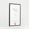 Efekt drewniana rama profil 23 orzech brąz 14,8x21 cm szkło muzealne