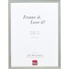 Efekt rama z litego drewna profil 25 niebieski 14,8x21 cm szkło muzealne