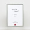 Efekt rama z litego drewna profil 25 niebieski 14,8x21 cm szkło muzealne