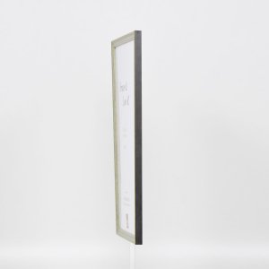 Efekt rama z litego drewna profil 25 zielony 14,8x21 cm szkło muzealne