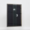 Efekt rama z litego drewna profil 25 zielony 14,8x21 cm szkło muzealne