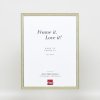 Efekt rama z litego drewna profil 25 zielony 14,8x21 cm szkło muzealne