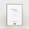 Efekt rama z litego drewna profil 25 zielony 14,8x21 cm szkło muzealne