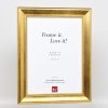Efekt ramki drewnianej profil 95 złoty 15x20 cm szkło antyrefleksyjne