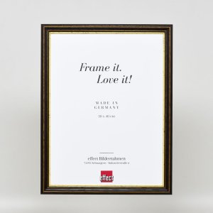 Efekt rama drewniana profil 21 orzech brąz 20x20 cm szkło akrylowe