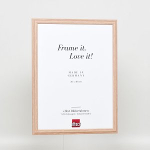 Efekt Drewniana rama Profil 32 jasny brąz 20x20 cm Szkło muzealne