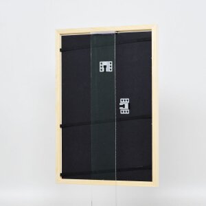 Efekt Drewniana rama Profil 89 biały 20x20 cm Szkło muzealne
