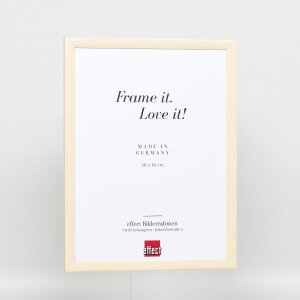 Efekt Drewniana rama Profil 89 biały 20x20 cm Szkło muzealne