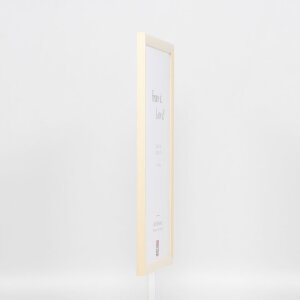 Efekt Drewniana rama Profil 89 biały 20x20 cm Szkło muzealne