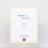 Efekt Drewniana rama Profil 89 biały 20x20 cm Szkło muzealne