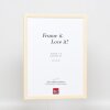Efekt Drewniana rama Profil 89 biały 20x20 cm Szkło muzealne