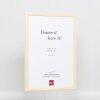 Efekt Drewniana rama Profil 89 biały 20x20 cm Szkło muzealne
