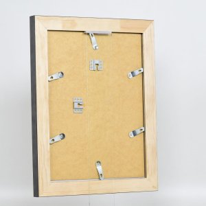 Efekt rama z litego drewna profil 28 złoty 20x20 cm szkło przezroczyste
