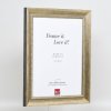 Efekt rama z litego drewna profil 28 złoty 20x20 cm szkło przezroczyste