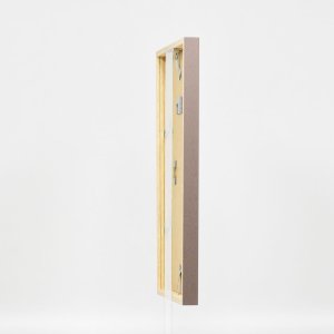 Efekt rama drewniana profil 35 brąz 20x25 cm szkło zwykłe