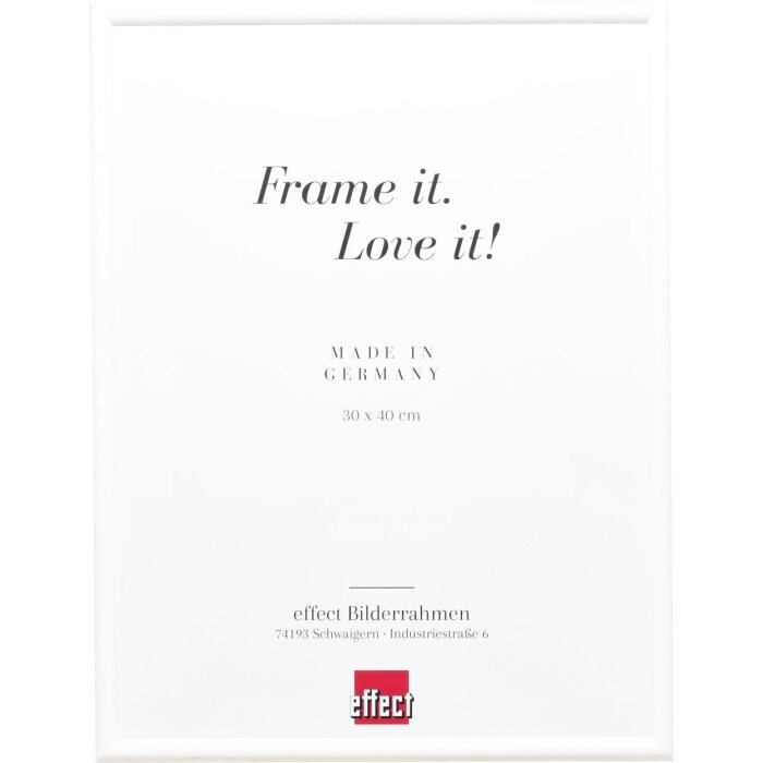 Effect Solid Wood Frame Profile 20 white 20x25 cm Acrylic Glass