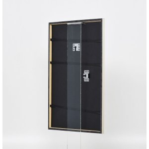 Efekt rama z litego drewna profil 29 srebrny 20x25 cm szkło przezroczyste