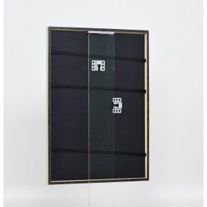 Efekt rama z litego drewna profil 29 srebrny 20x25 cm szkło przezroczyste