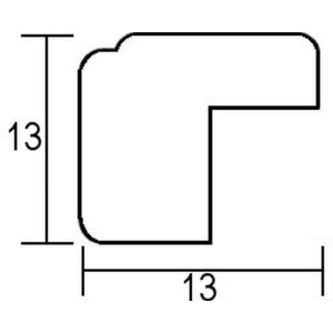 Efekt rama z litego drewna profil 29 srebrny 20x25 cm szkło przezroczyste