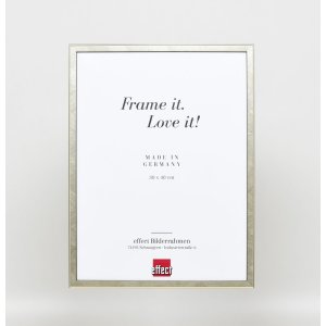 Efekt rama z litego drewna profil 29 srebrny 20x25 cm szkło przezroczyste