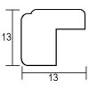 Efekt rama z litego drewna profil 29 srebrny 20x25 cm szkło przezroczyste