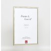 Efekt rama z litego drewna profil 29 srebrny 20x25 cm szkło przezroczyste