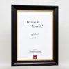 Efekt ramki drewnianej profil 95 czarny 20x25 cm szkło antyrefleksyjne