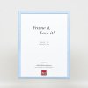 Efekt Drewniana rama Profil 32 niebieski 20x28 cm Szkło muzealne