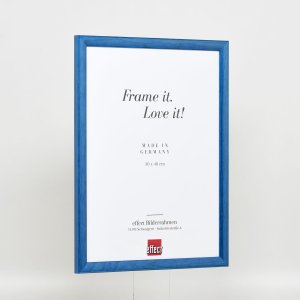 Efekt Drewniana rama Profil 89 niebieski 20x30 cm Szkło muzealne