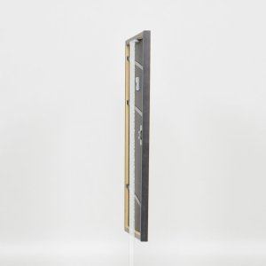 Efekt rama z litego drewna profil 25 żółty 23x70 cm szkło przezroczyste
