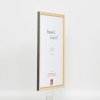 Efekt rama z litego drewna profil 25 żółty 23x70 cm szkło przezroczyste