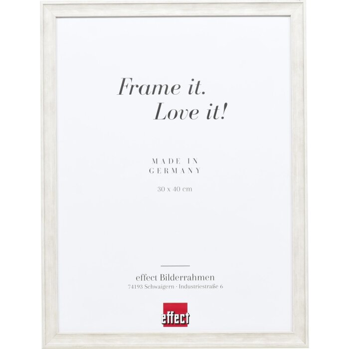 Efekt Rama drewniana Profil 2070 szkło akrylowe 23x70 cm Biały