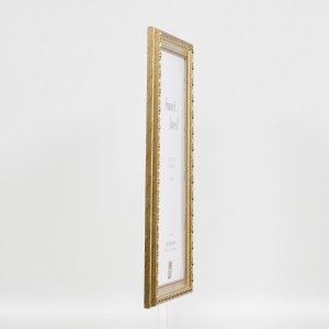 Efekt Drewniana rama barokowa Profil 37 antyczne srebro 23x70 cm szkło muzealne