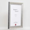 Efekt rama z litego drewna profil 28 srebrny 24x30 cm szkło antyrefleksyjne