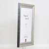 Efekt rama z litego drewna profil 28 srebrny 24x30 cm szkło antyrefleksyjne