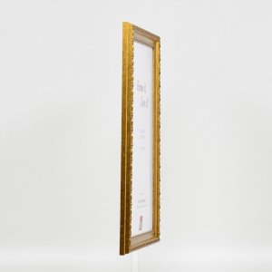 Efekt Drewniana rama barokowa Profil 37 antyczne złoto 24x30 cm Szkło muzealne
