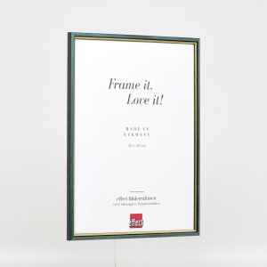 Efekt Drewniana rama Profil 23 niebieski 25x35 cm Szkło muzealne