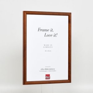 Efekt Drewniana rama Profil 89 ciemny brąz 25x35 cm Szkło muzealne