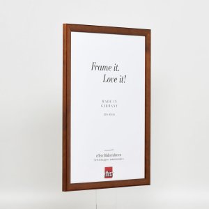 Efekt Drewniana rama Profil 89 ciemny brąz 25x35 cm Szkło muzealne