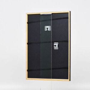 Efekt rama drewniana profil 23 orzech brąz 25x60 cm szkło antyrefleksyjne
