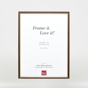 Efekt rama drewniana profil 23 orzech brąz 25x60 cm szkło antyrefleksyjne